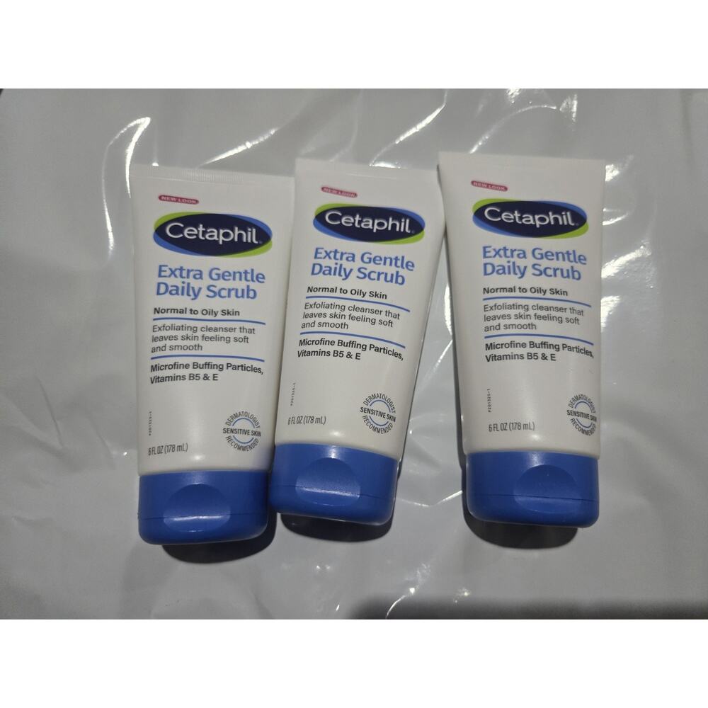 Cetaphil Exfoliating Face Wash, Extra Gentle Daily Face Scrub, 6 Fl Oz, 3 Pack - Picture 1 of 2